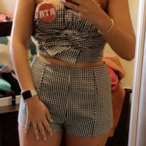2 pc set gingham style